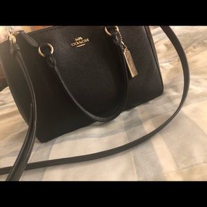 Coach small black satchel purse Style # F44962